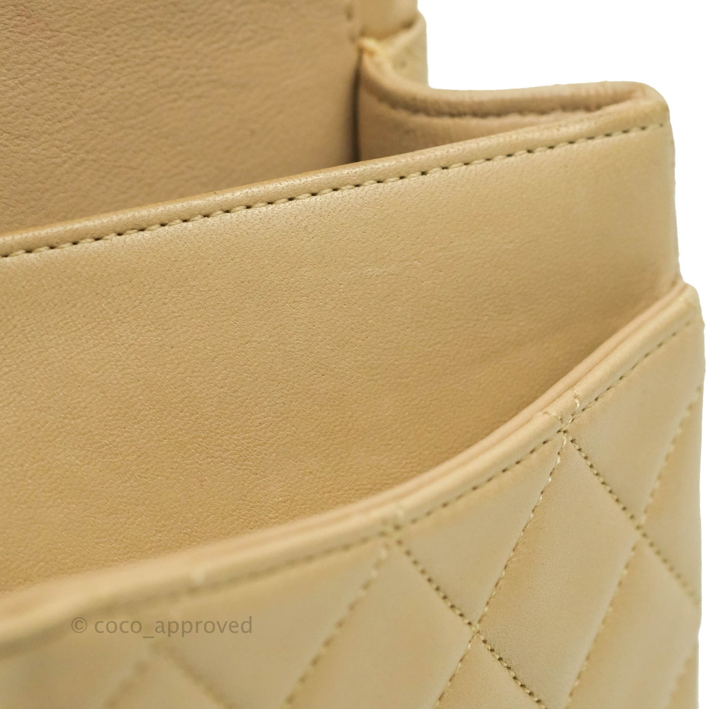 Chanel Classic Vintage Small Flap Beige Lambskin 24K Gold Hardware