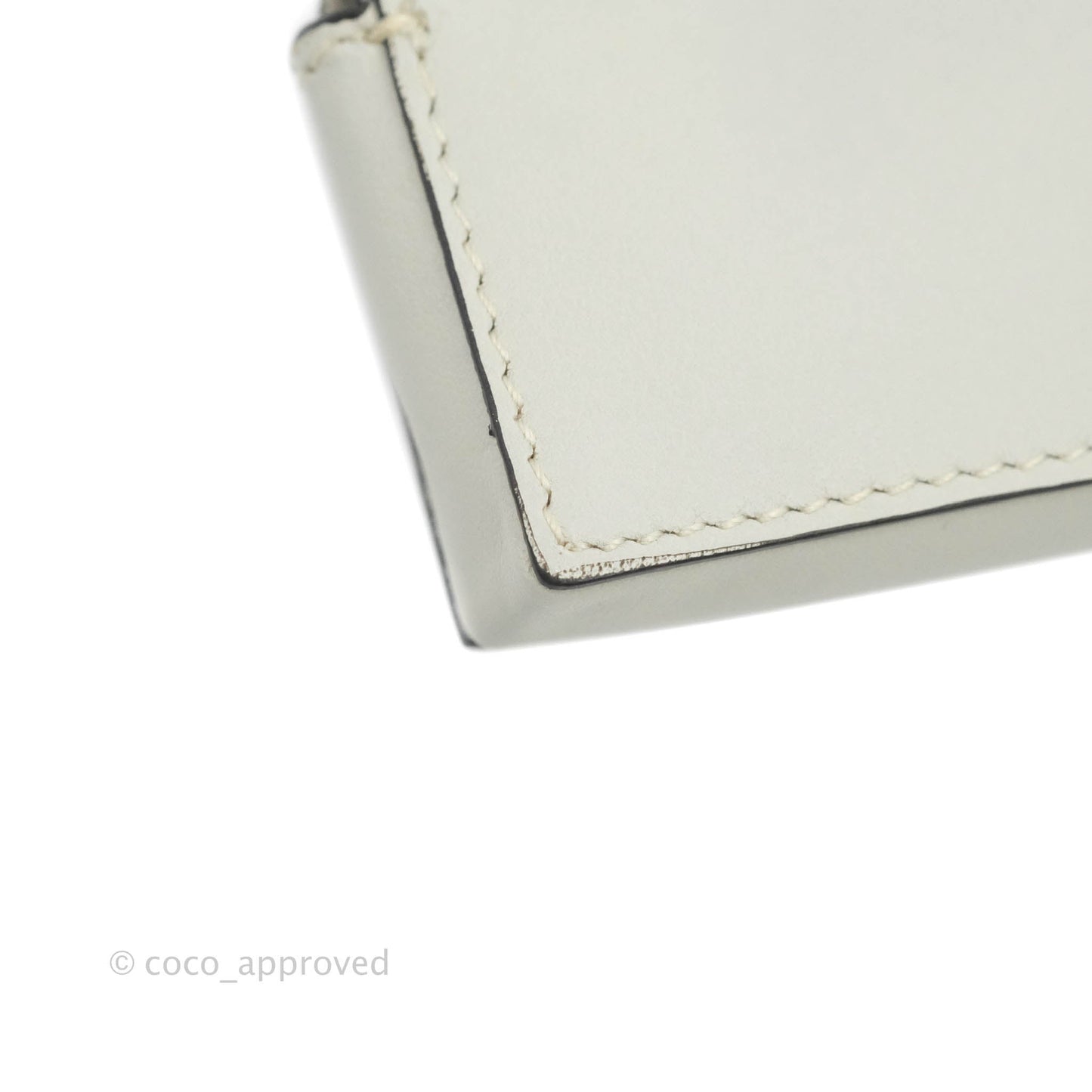 Celine Multi Key Ring Coin Card Case Light Grey Calfskin