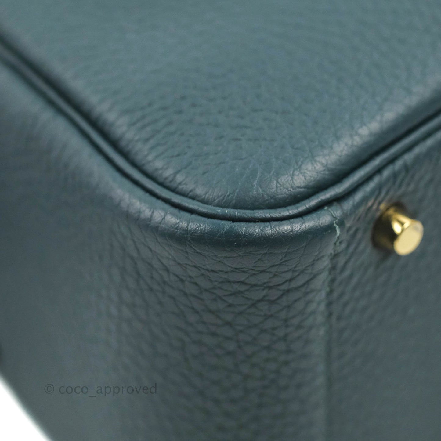 Hermès Mini Lindy 20 Vert Cypres Clemence Gold Hardware