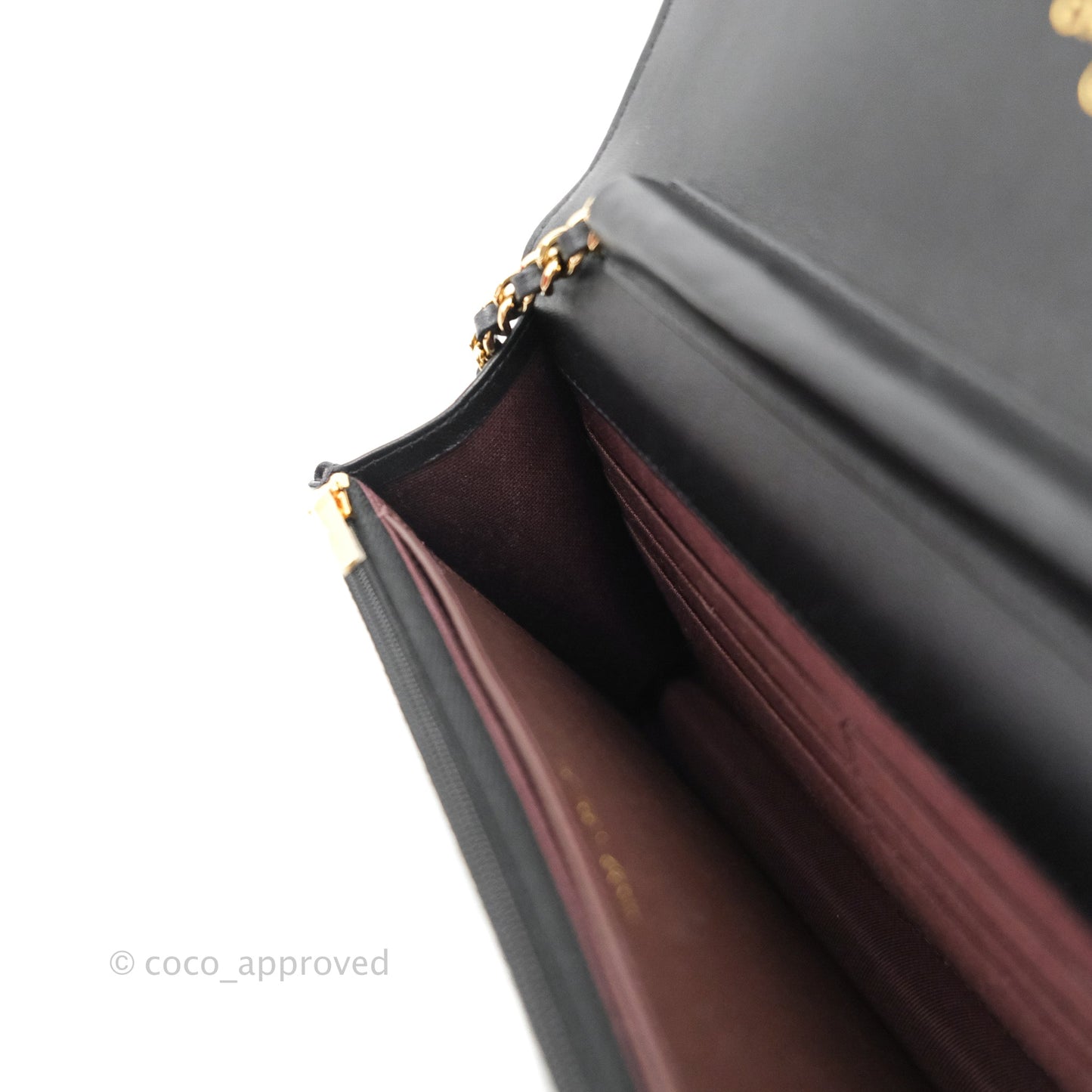 Chanel Quilted Classic Wallet on Chain WOC Black Lambskin Gold Hardware