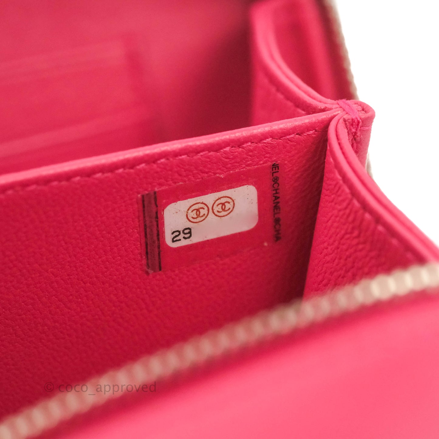 Chanel Mini Quilted Camera Case Pink Lambskin Silver Hardware