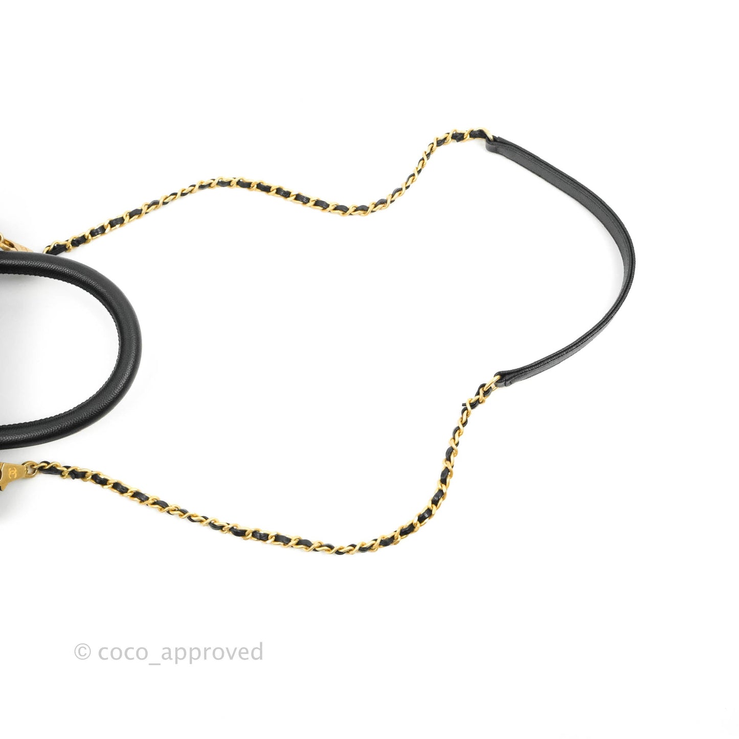 Chanel Small Coco Handle Black Caviar Aged Gold Hardware