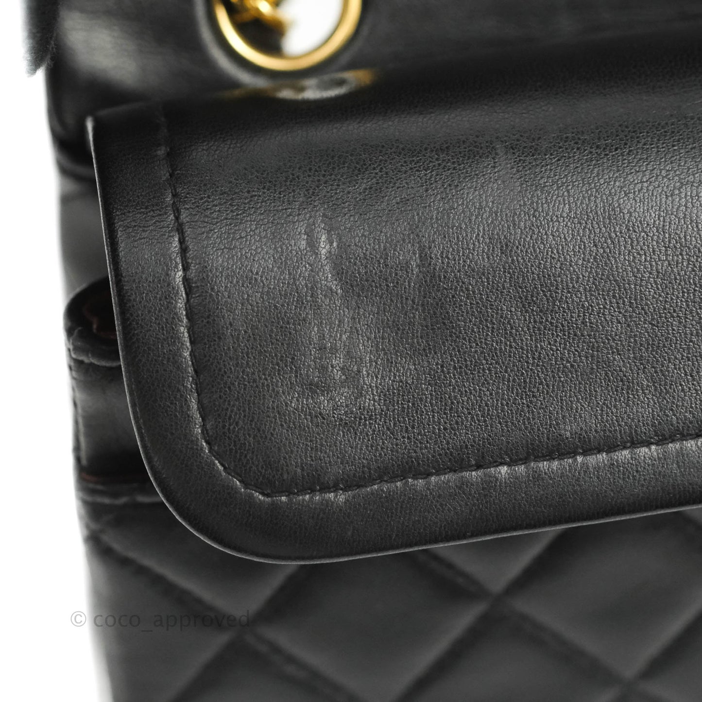 Chanel Classic Vintage Small S/M Flap Black Lambskin 24K Gold Hardware
