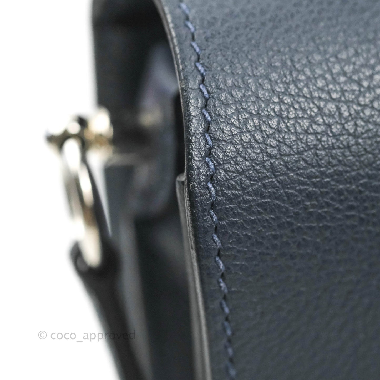 Hermès Roulis Mini 18 Bleu Nuit Evercolor Palladium Hardware
