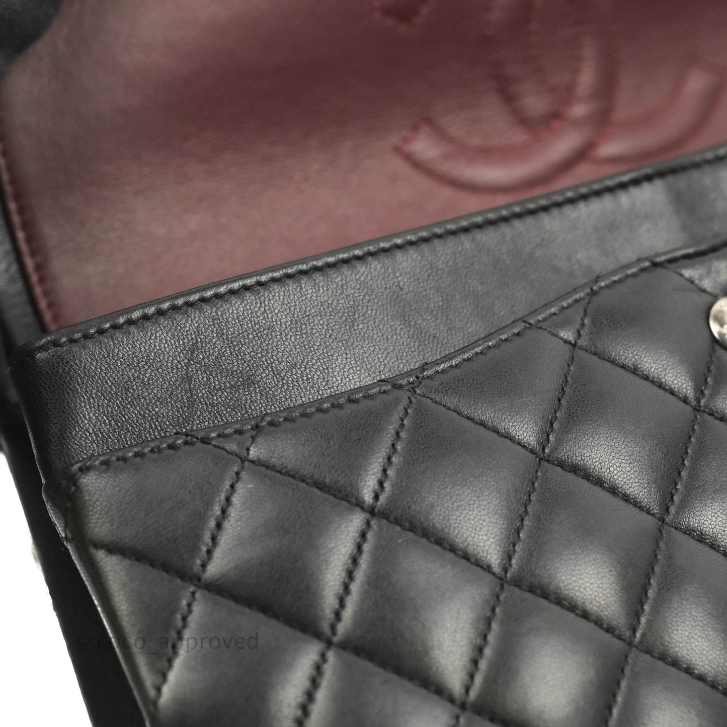 Chanel Medium Classic Quilted Flap Black Lambskin Silver Hardware