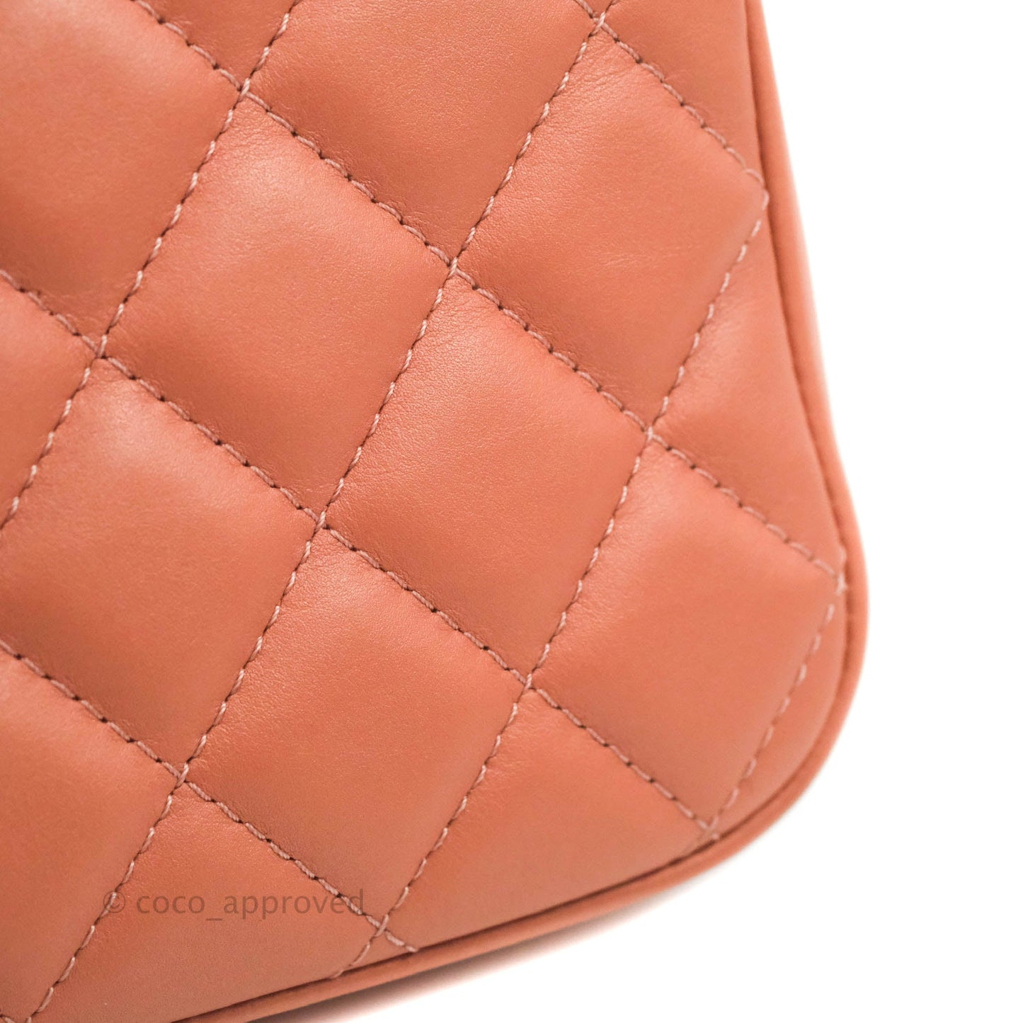 Chanel Mini Flap Bag With Top Handle Pink Lambskin Gold Hardware 20C