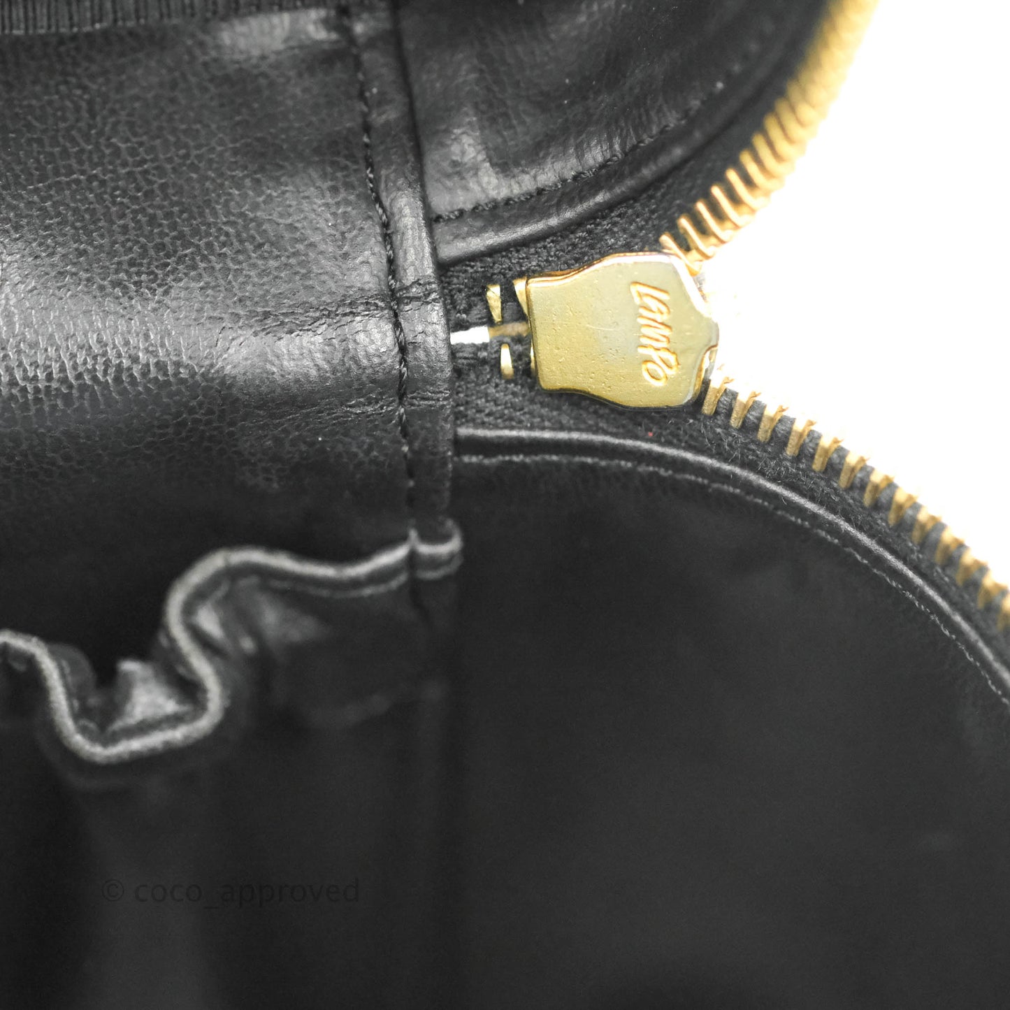 Chanel Vintage Vanity Case Black Caviar Gold Hardware