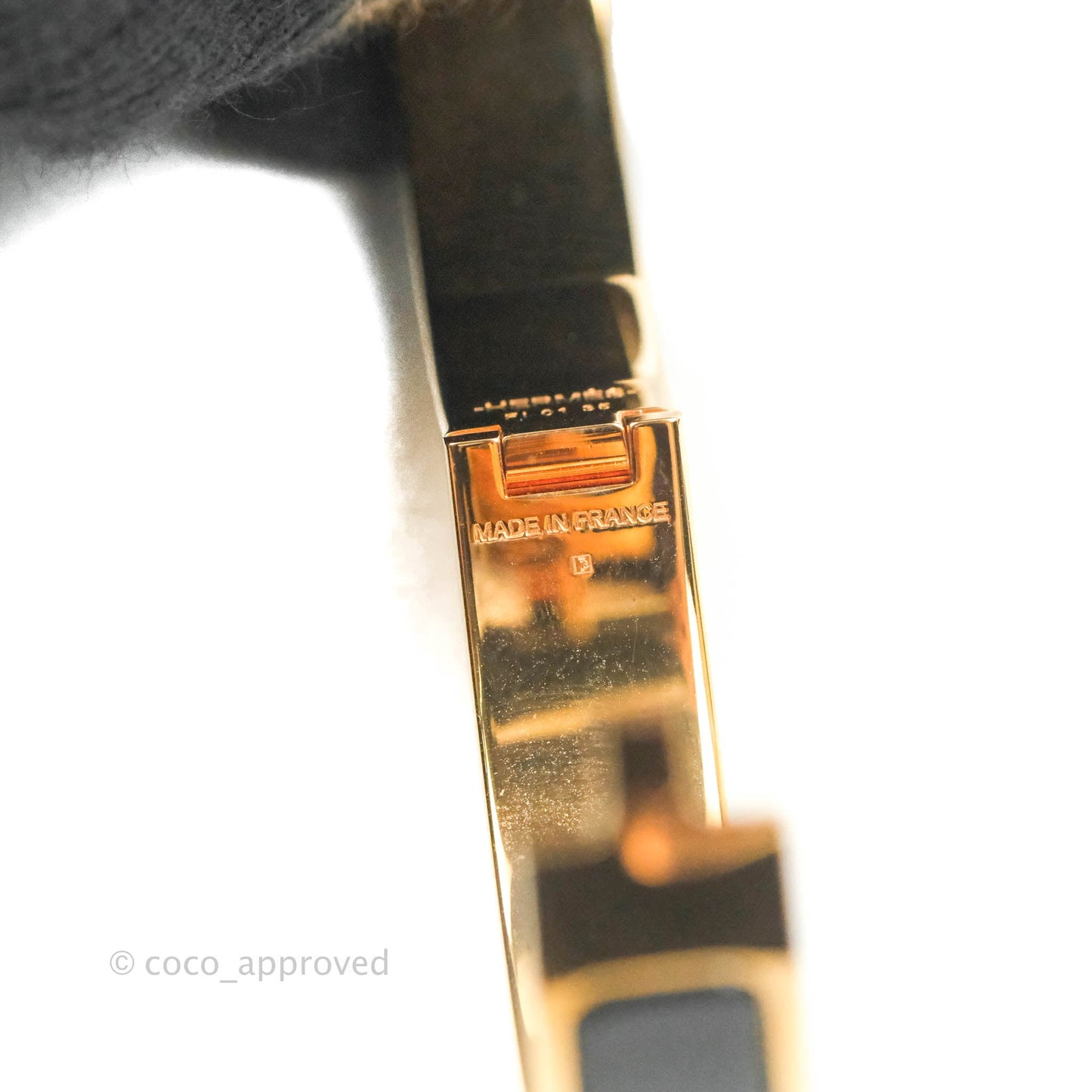 Hermès Clic H Bracelet Black Rose Gold PM