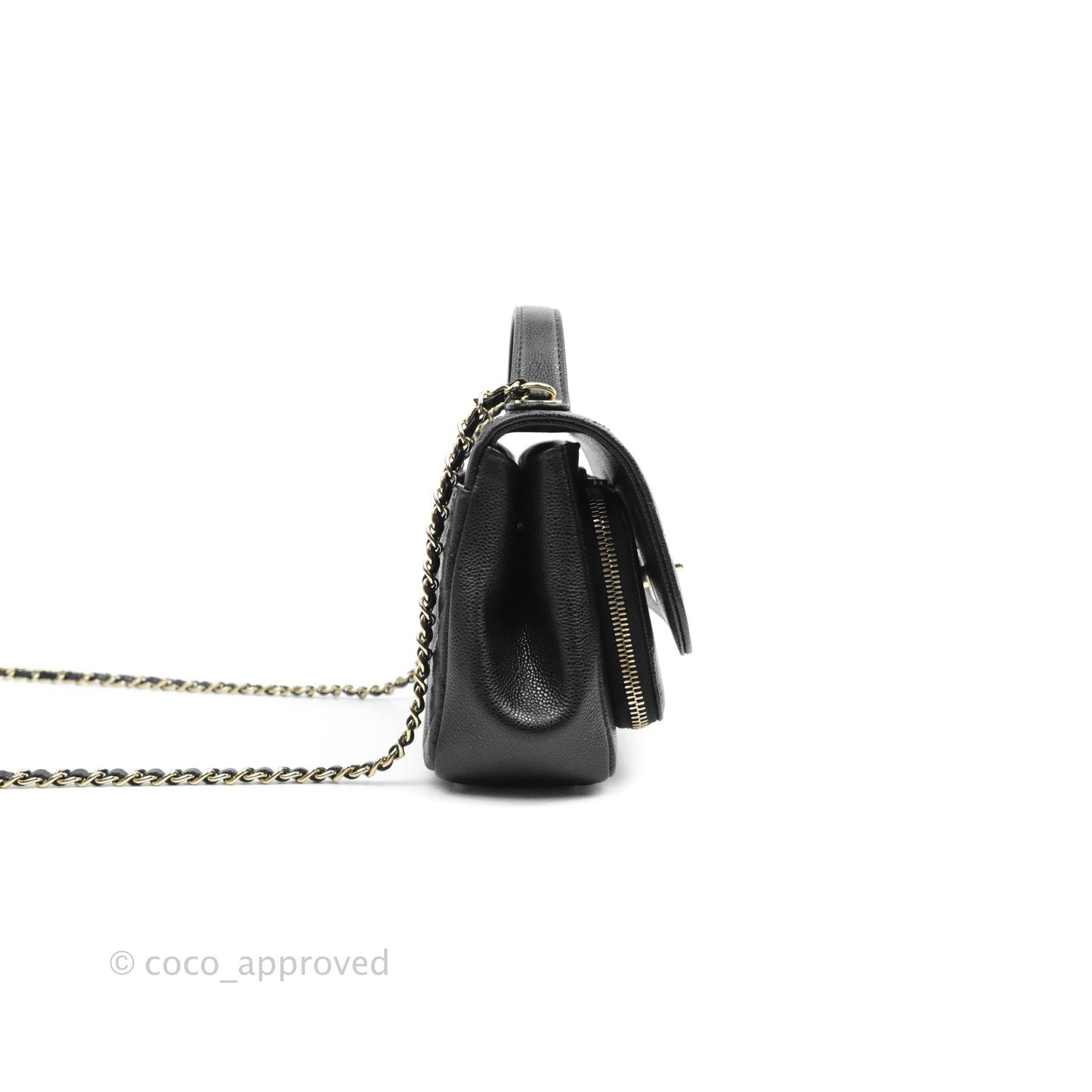 Chanel Small Business Affinity Flap Bag Black Caviar Gold Hardware