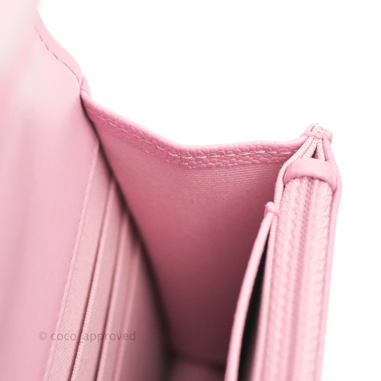 Chanel Top Handle Wallet On Chain WOC Pink Caviar Gold Hardware 22S