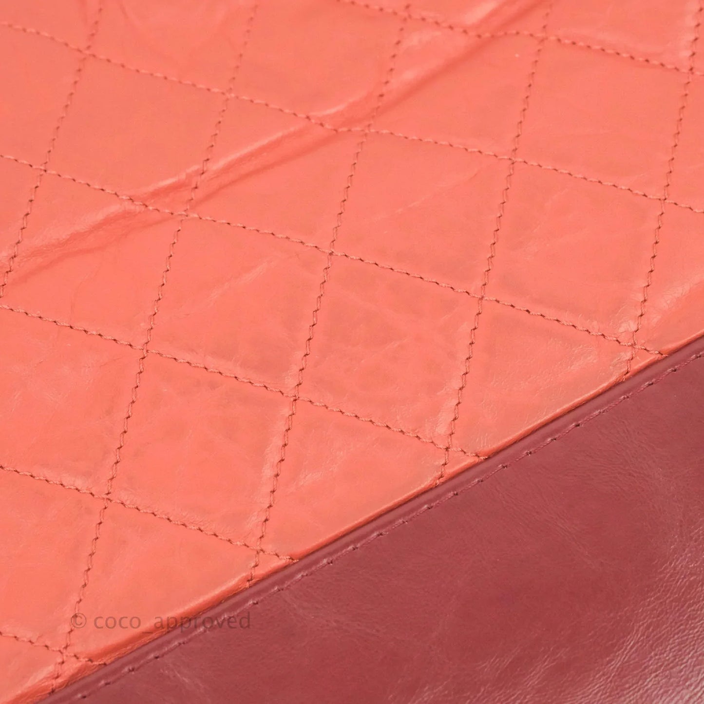 Chanel Large Gabrielle Hobo Red Aged Calfskin Mixed Hardware
