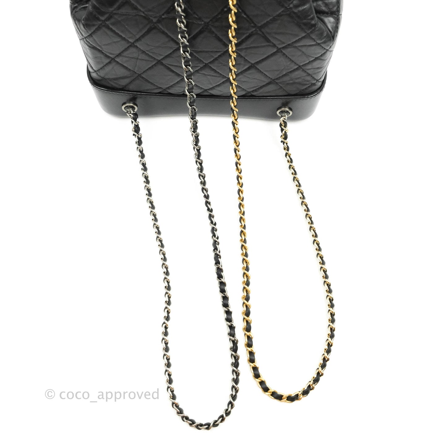 Chanel Small Gabrielle Backpack Black Aged Calfskin