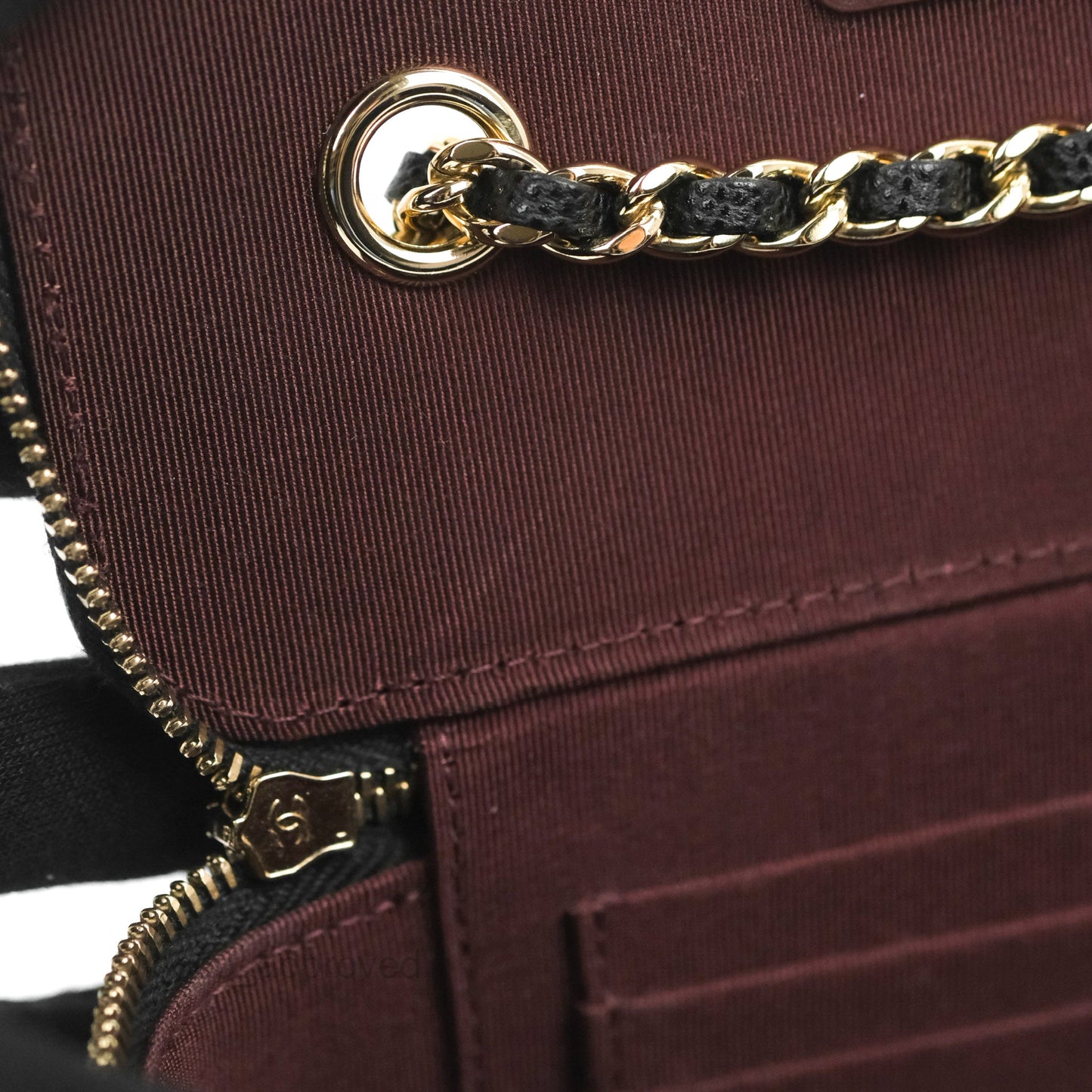Chanel Classic Vanity with Chain Black Caviar Gold Hardware