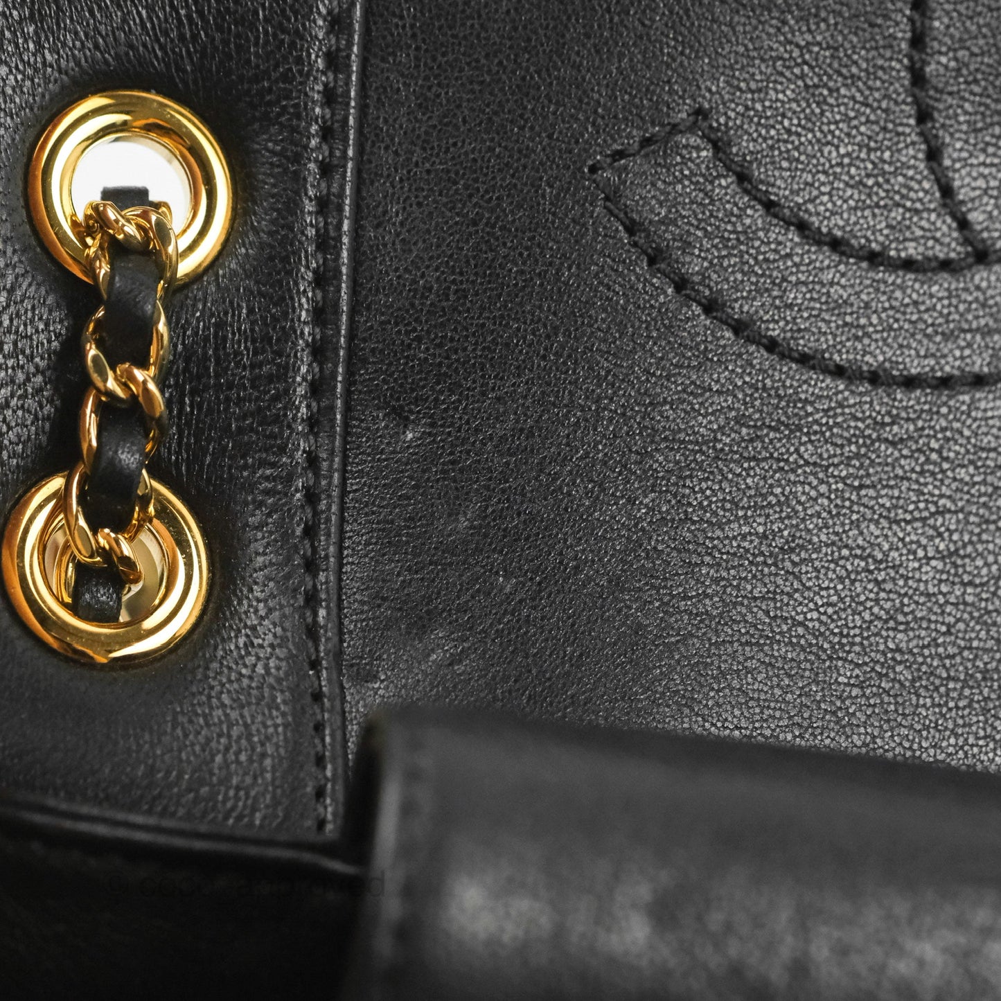 Chanel Small Vintage Mademoiselle Flap Black Sheepskin Gold Hardware