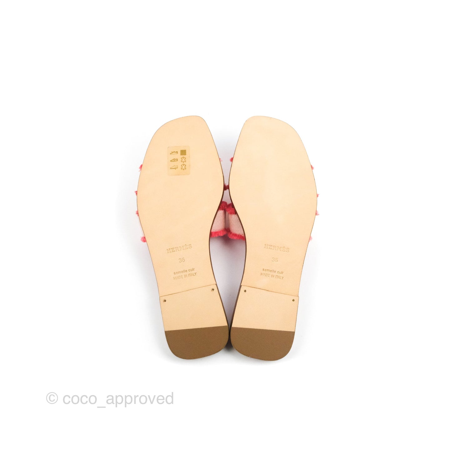 Hermès Oran Sandals Frill in Pink Size 36