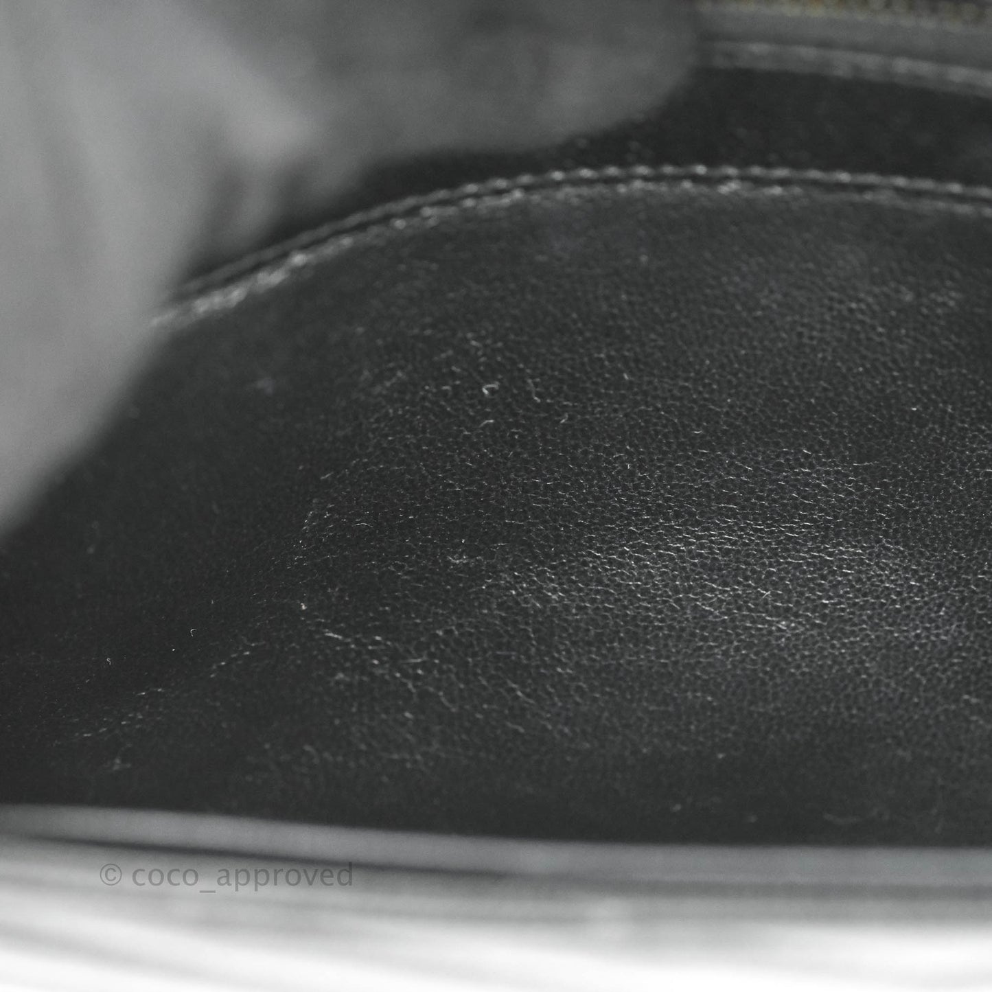 Saint Laurent Wallet on Chain Large Black Grained Leather So Black