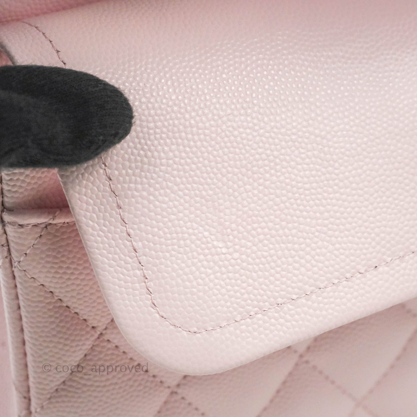 Chanel Classic M/L Medium Flap Quilted Pink Caviar Gold Hardware 22P