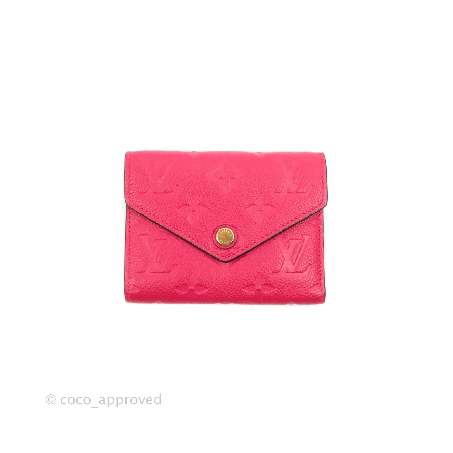 Louis Vuitton Victorine Empreinte Monogram Wallet Dark Pink