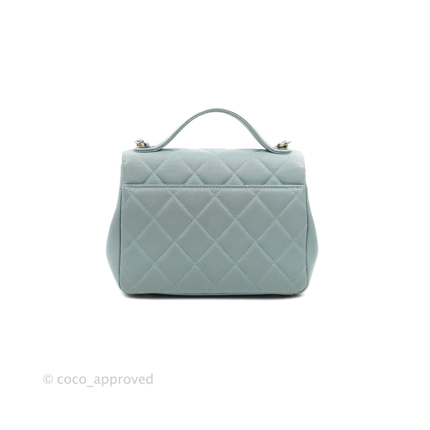 Chanel Quilted Small Business Affinity Flap Blue Caviar Gold Hardware