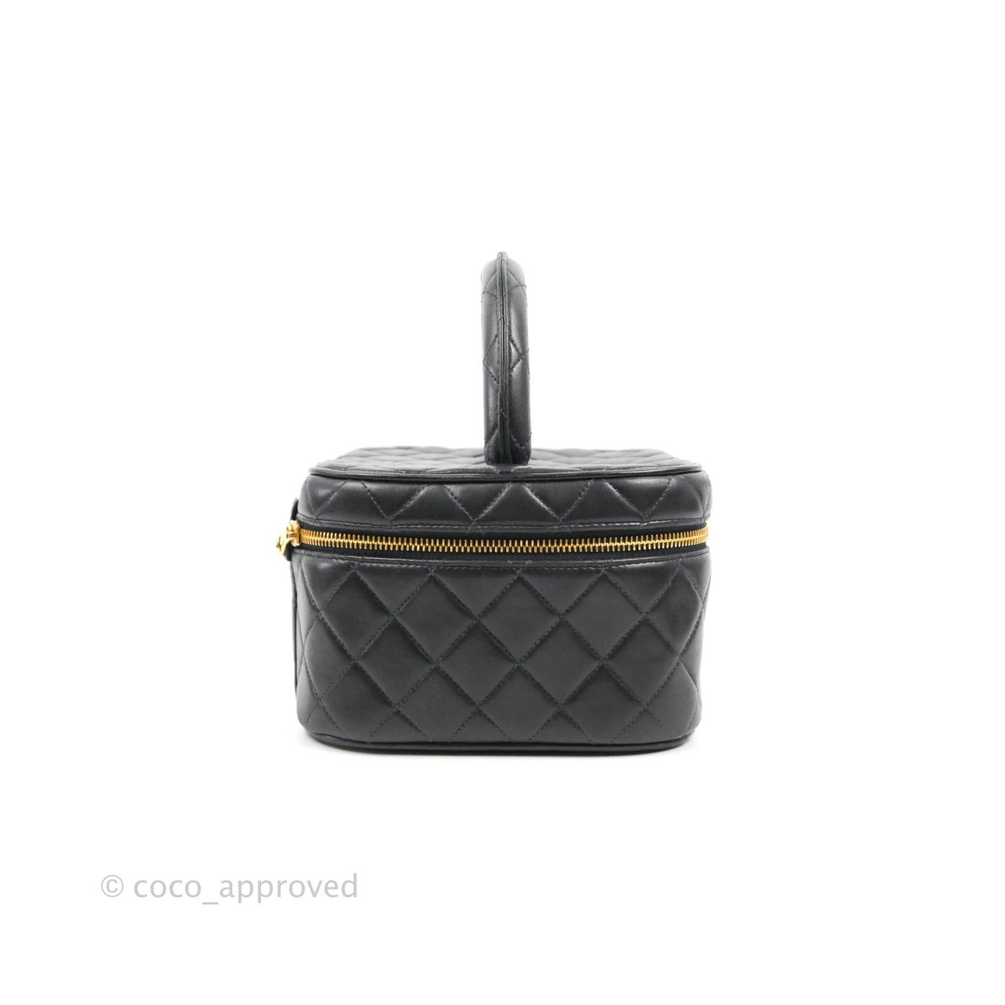 Chanel Vintage Vanity Case Very Dark Navy Lambskin
