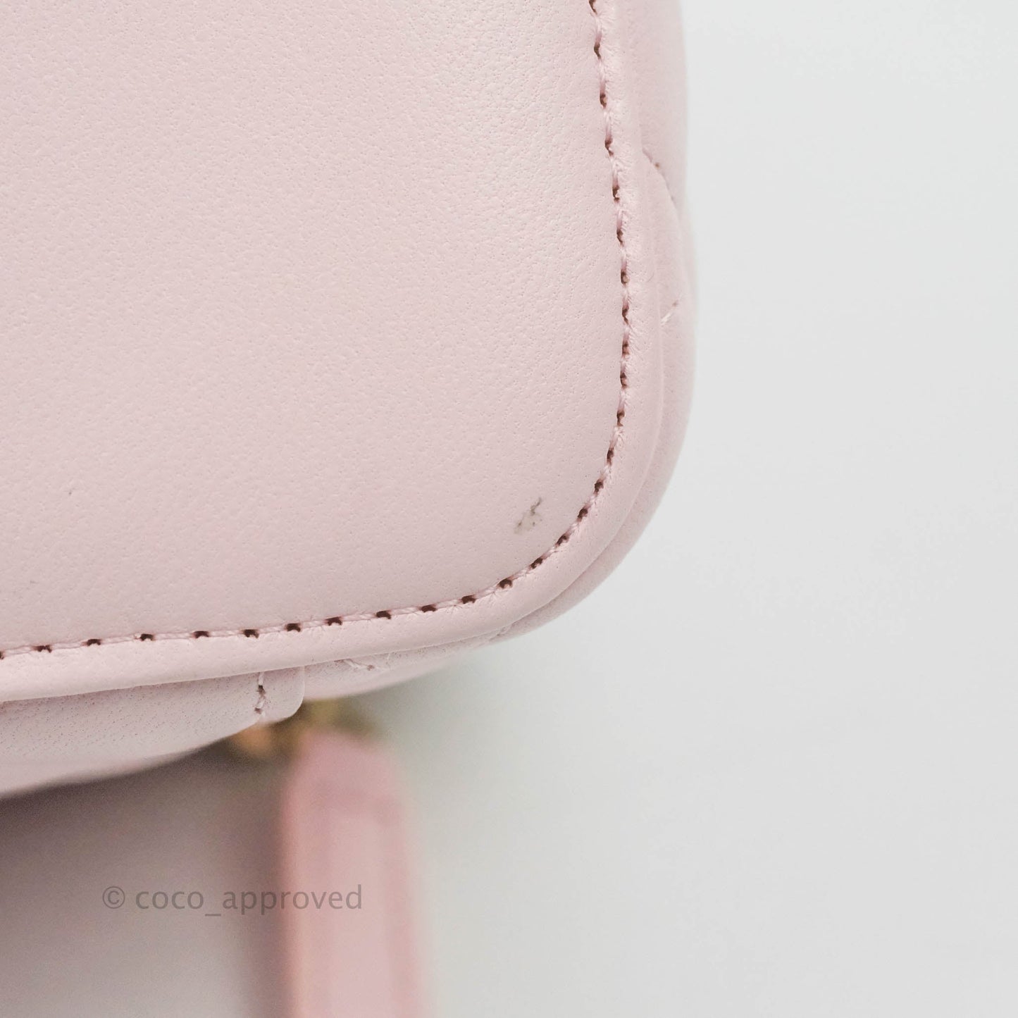 Chanel Top Handle Vanity with Chain Light Pink Lambskin Gold Hardware