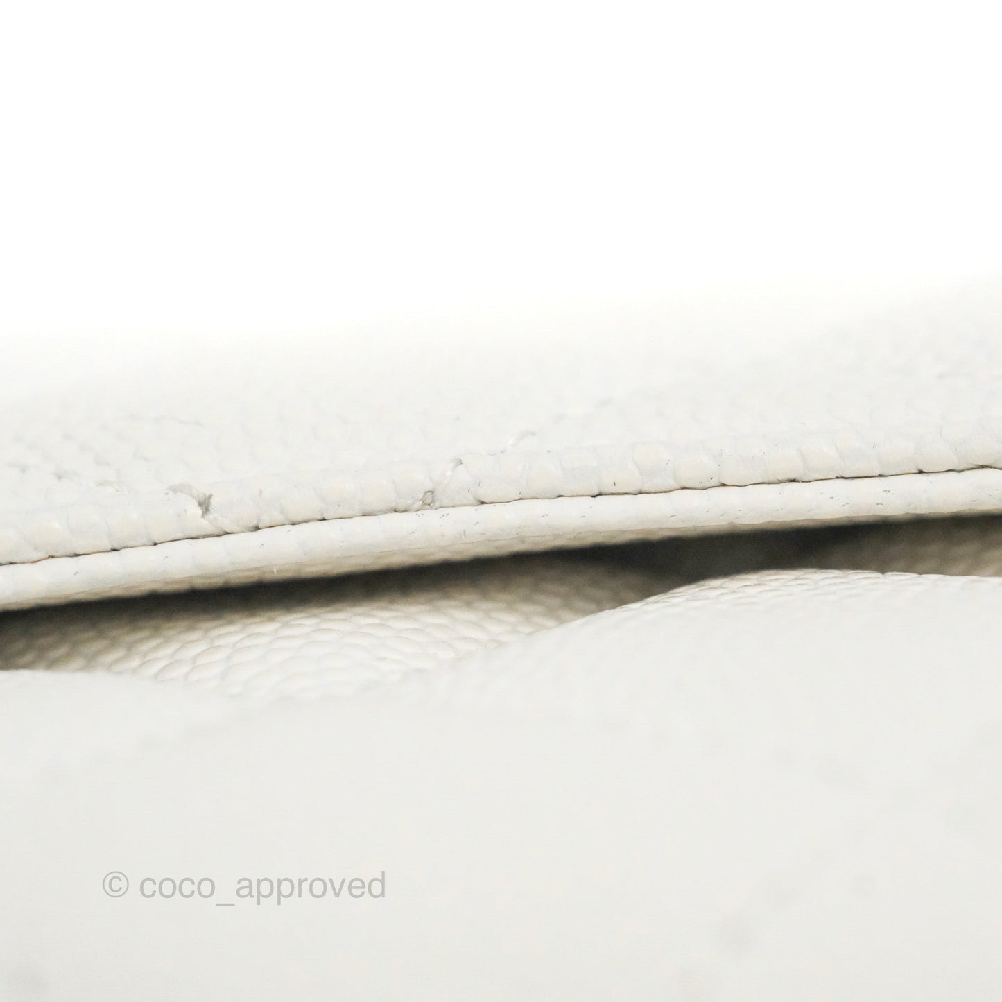 Chanel Quilted Classic Wallet on Chain WOC White Caviar Gold Hardware