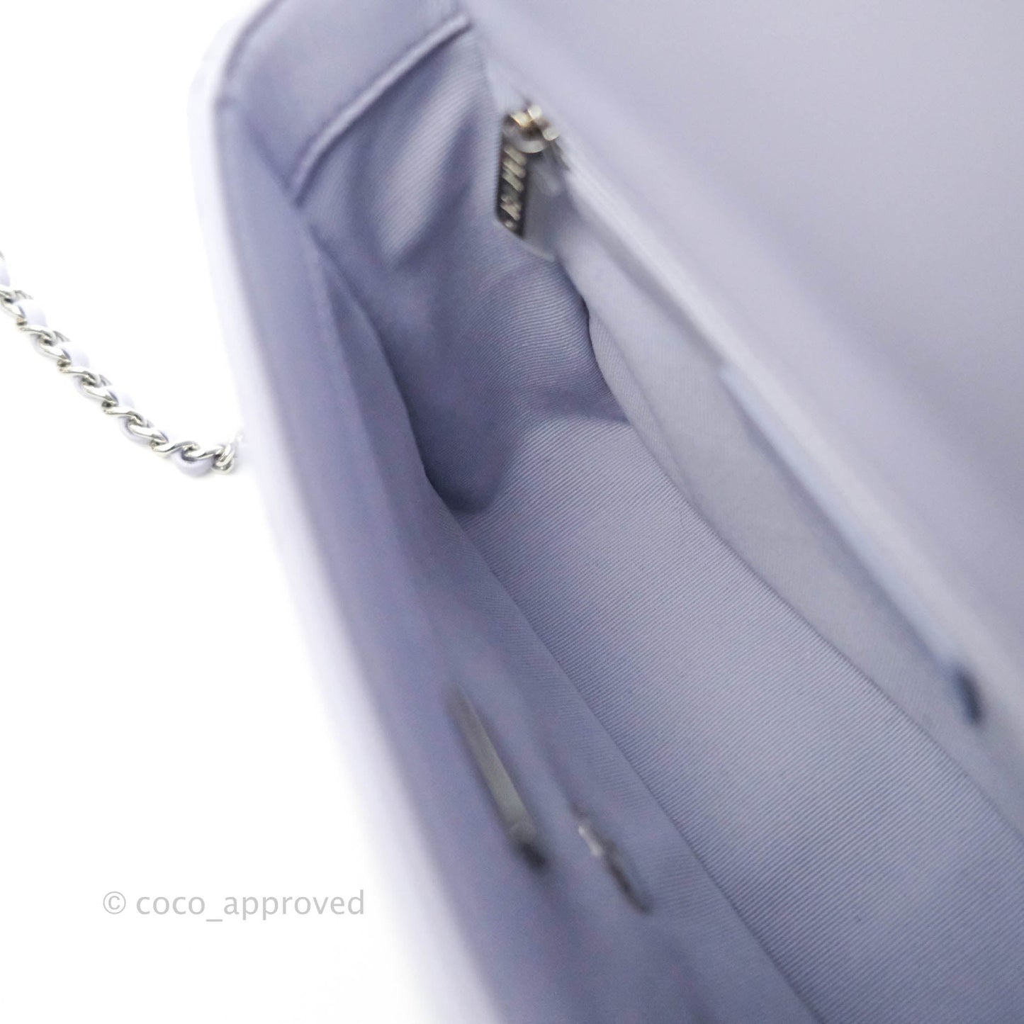 Chanel Quilted My Perfect Mini With Pearl Lilac Lambskin Silver Hardware