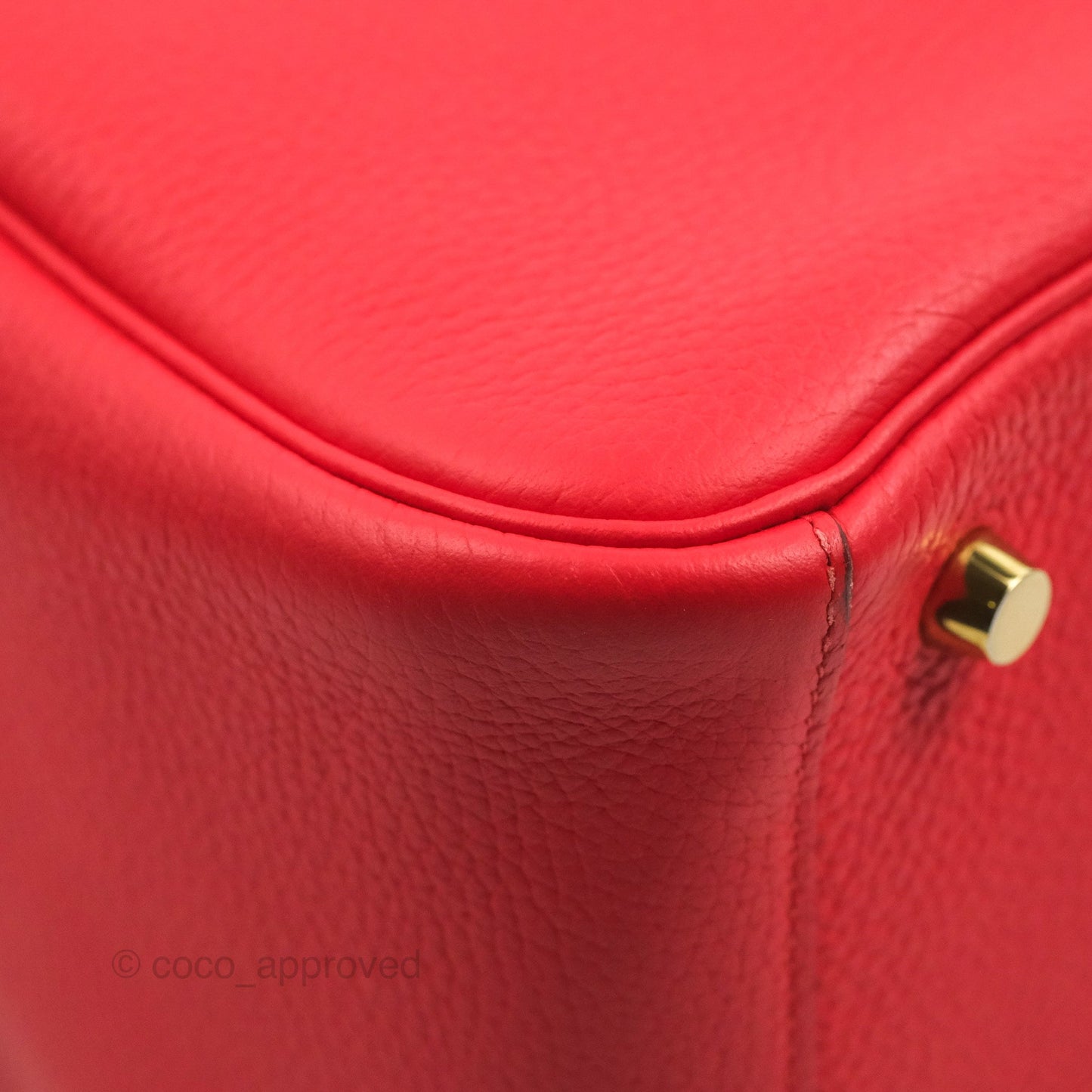 Hermès Lindy 26 Rouge de Coeur Clemence Gold Hardware