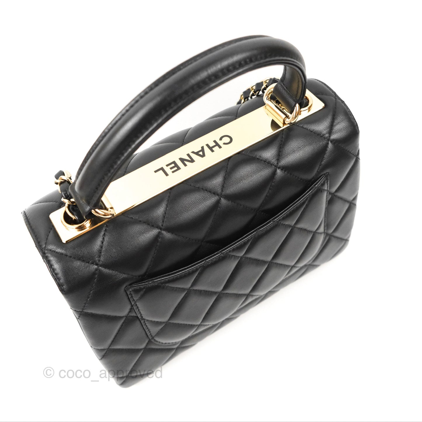 Chanel Trendy CC Small Black Lambskin Gold Hardware
