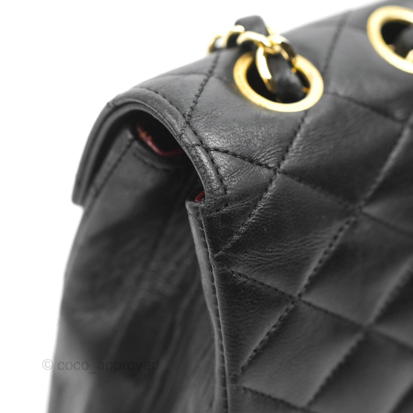 Chanel Vintage CC Clip-lock Flap Bag Black Lambskin 24K Gold Hardware
