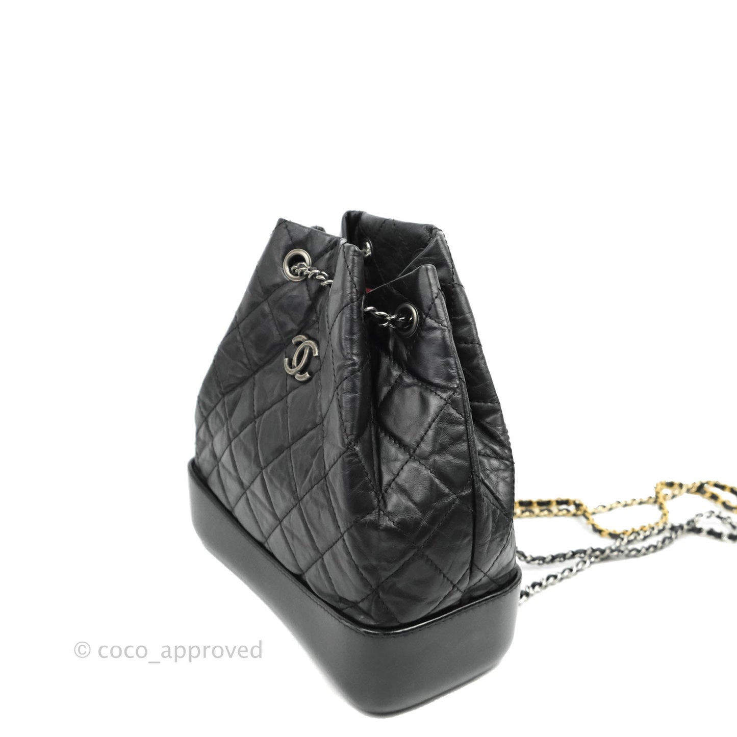 Chanel Small Gabrielle Backpack Black Aged Calfskin
