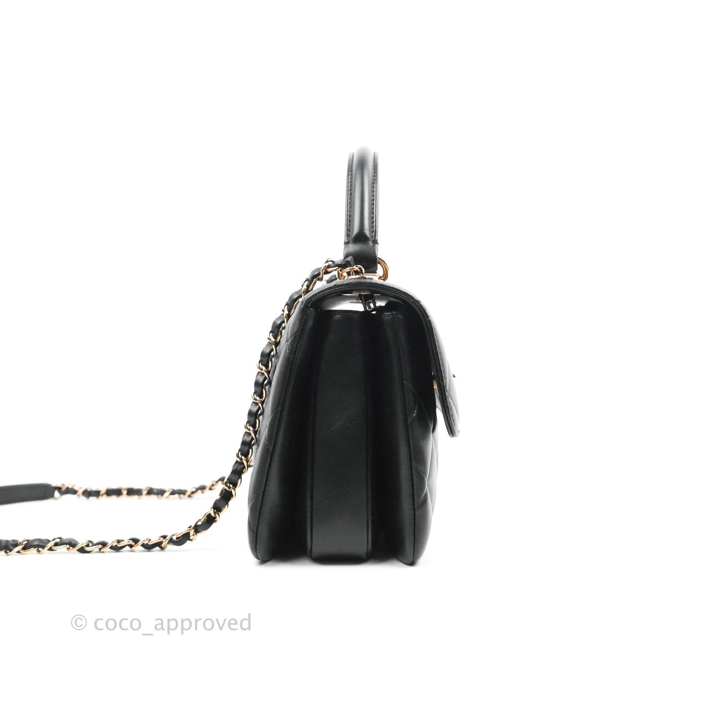 Chanel Trendy CC Small Black Lambskin Rose Gold Hardware