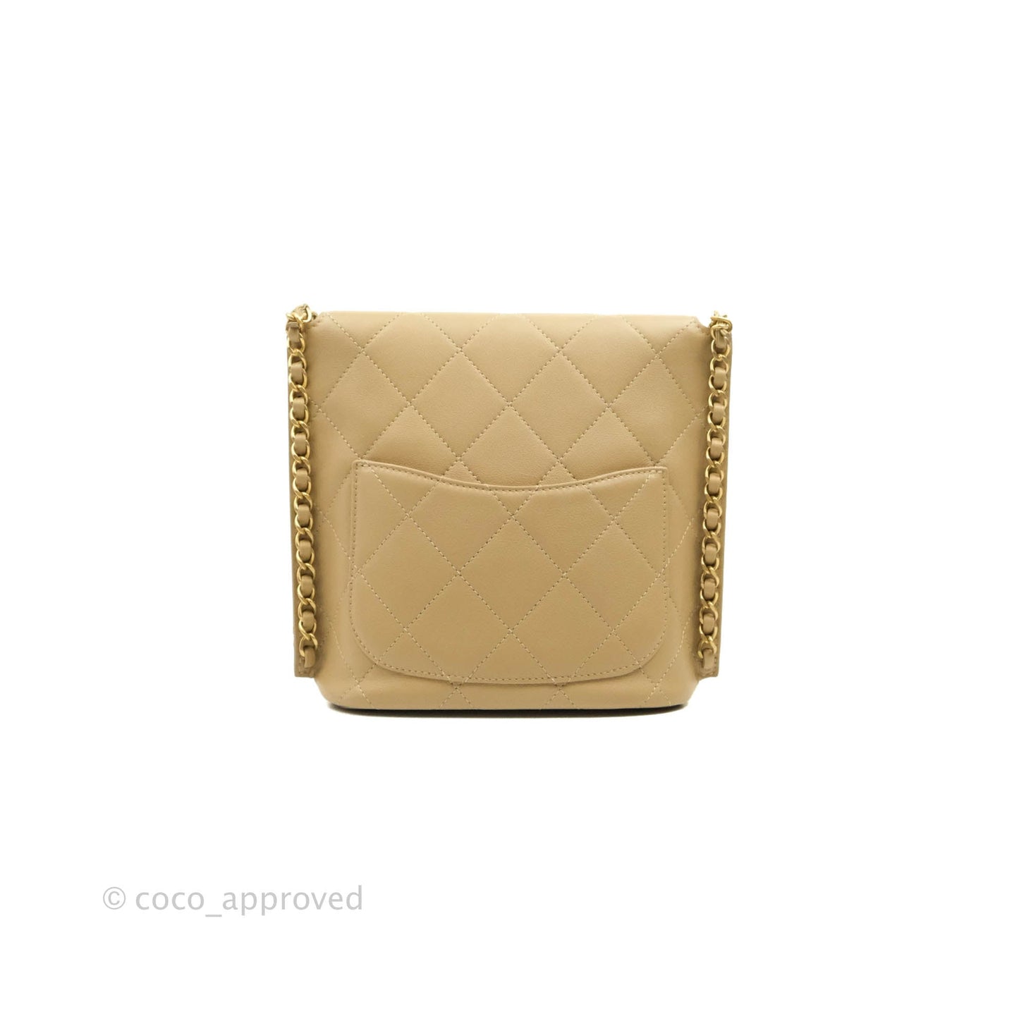 Chanel Small Hobo Bag Beige Calfskin Aged Gold Hardware