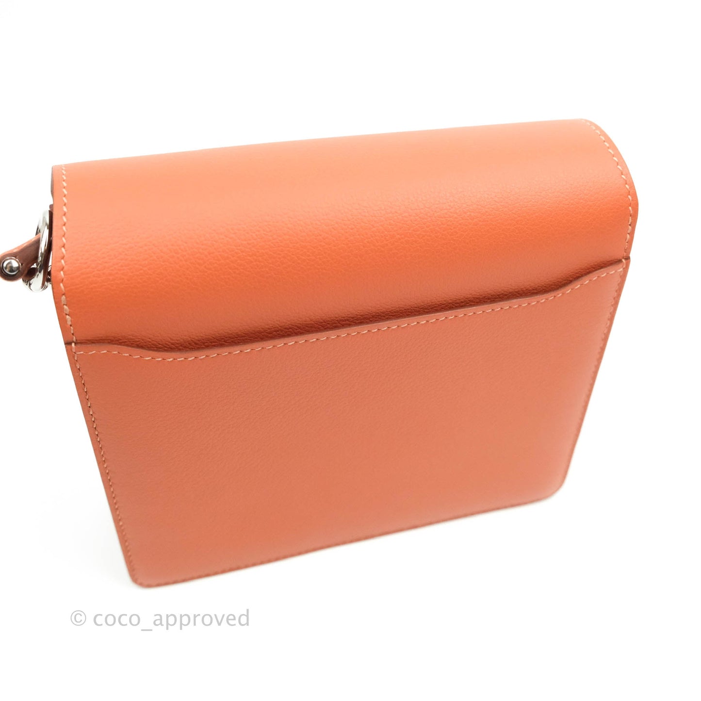 Hermès Roulis Mini 18 Blush Rose Jaipur Evercolor Palladium Hardware