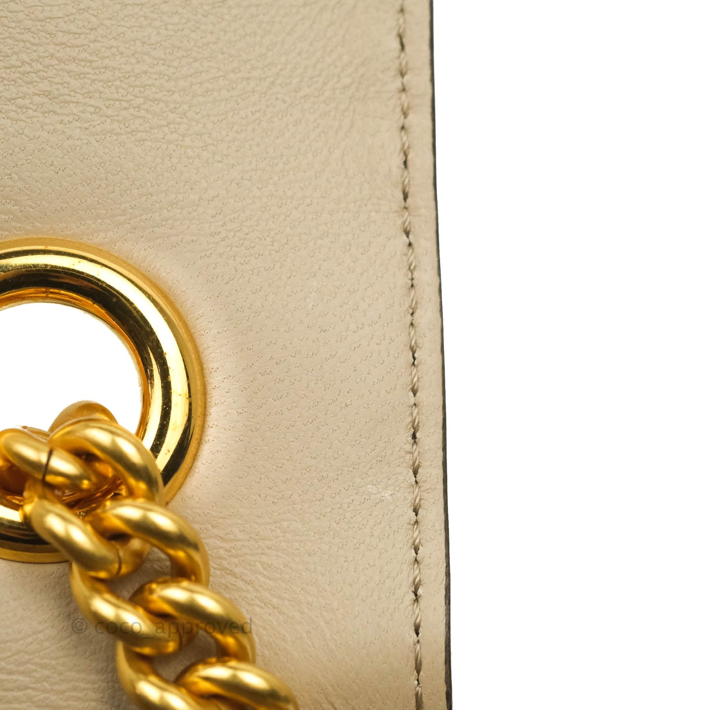 Fendi Baguette Chain Midi Light Grey Lambskin Bag