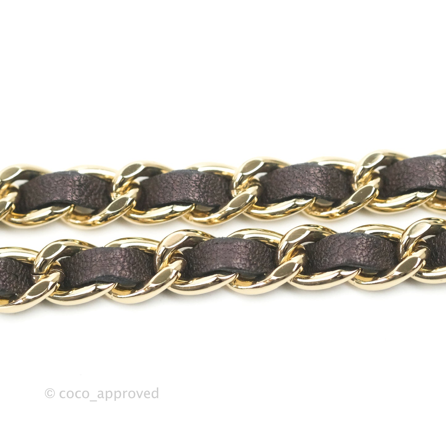 Chanel Mini Handle Clutch With Chain Iridescent Purple Lambskin Gold Hardware