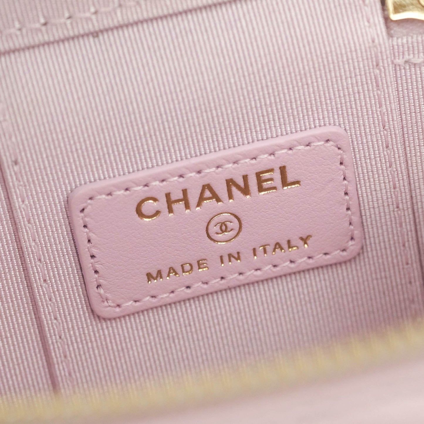Chanel Mini Vanity Classic With Chain Lilac Rose Clair Caviar Gold Hardware