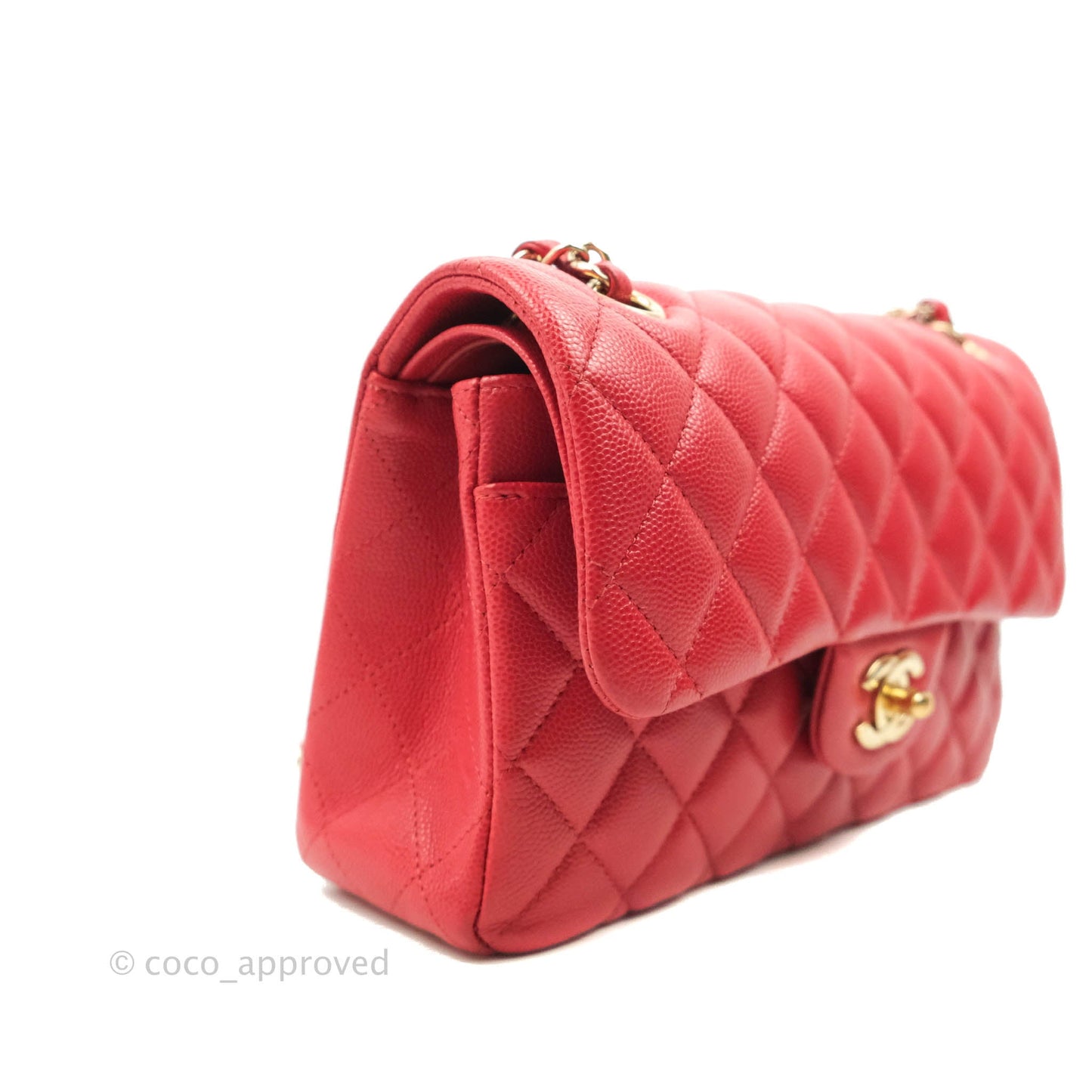 Chanel Classic Small S/M Flap Red Caviar Gold Hardware