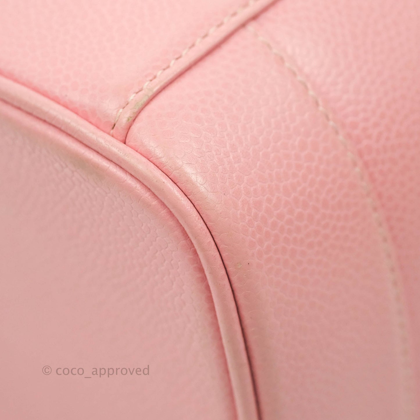 Chanel Vintage Vanity Case Pink Caviar Gold Hardware