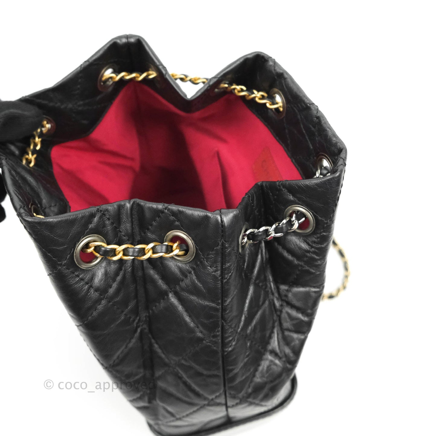 Chanel Small Gabrielle Backpack Black Aged Calfskin