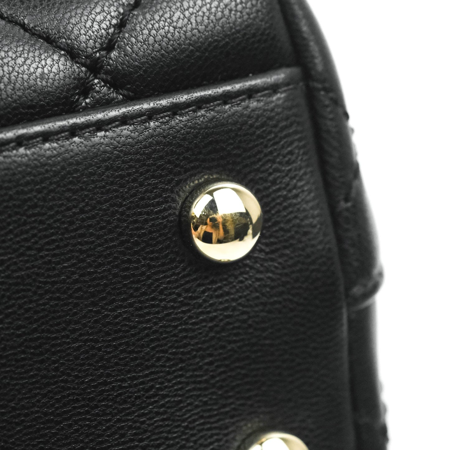 Chanel Quilted Mini Rainbow Coco Handle Bag Lambskin Black Gold Hardware