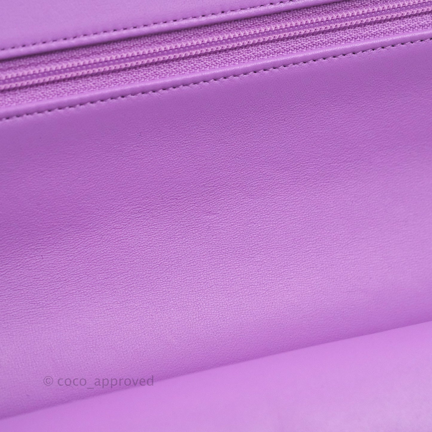 Chanel Classic M/L Medium Flap Quilted Purple Lambskin Silver Hardware 20C