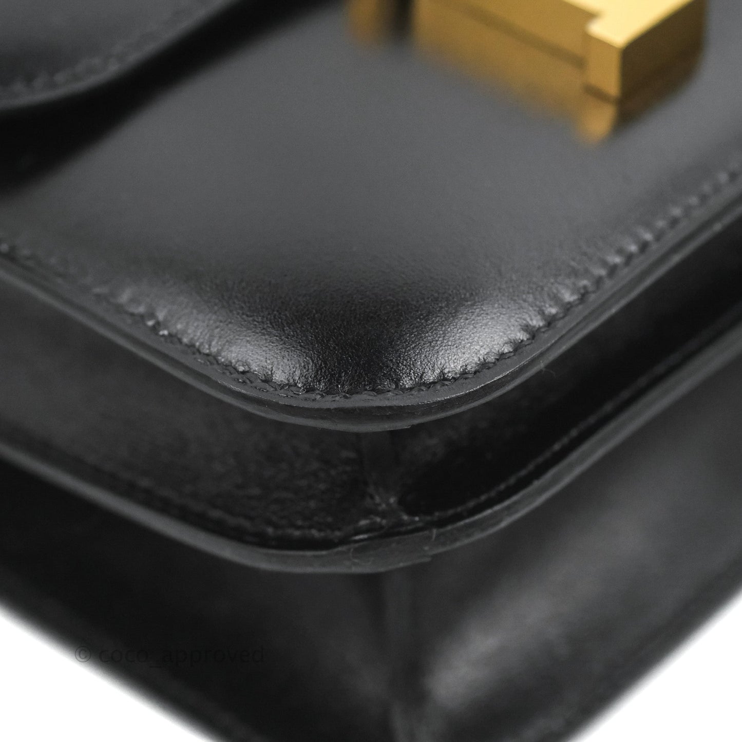 Hermès Constance Mini 18cm Black Box Leather Gold Hardware