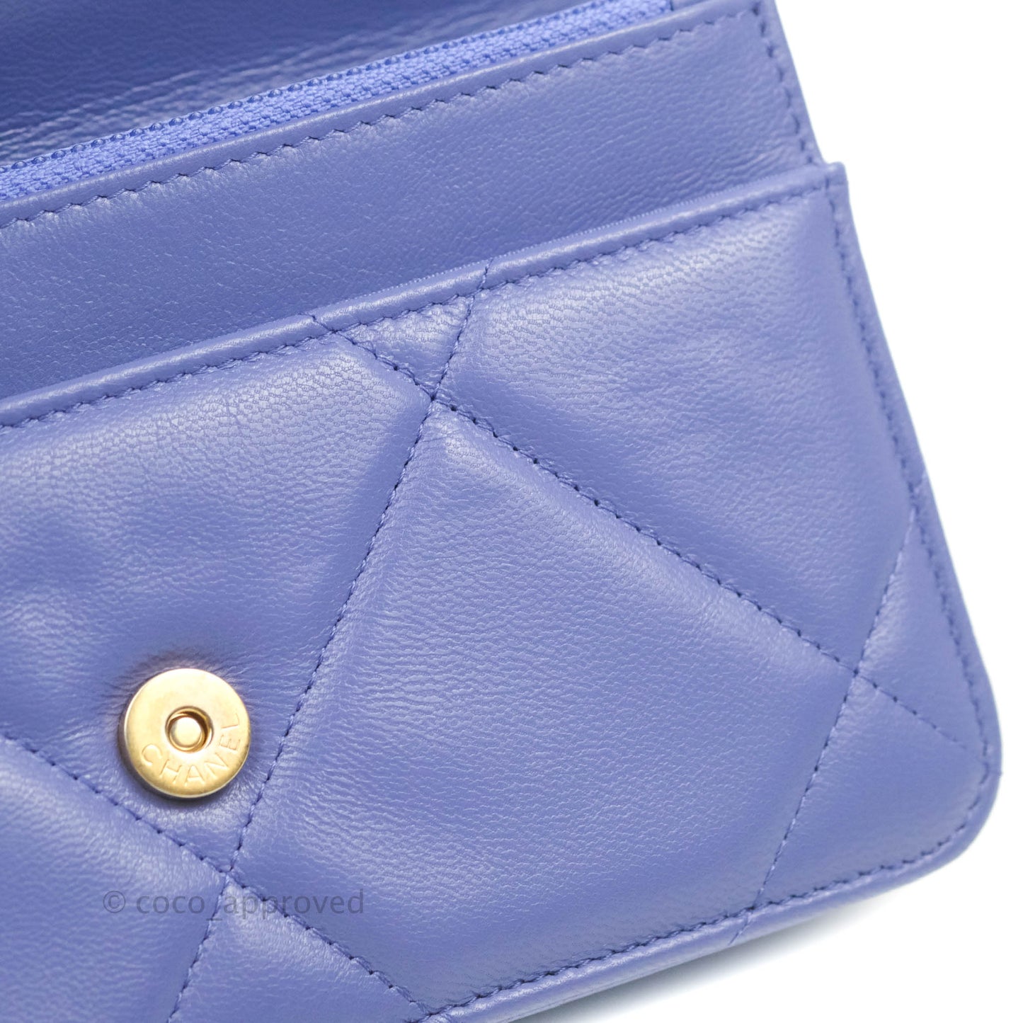 Chanel 19 Wallet on Chain WOC Very Peri Mixed Hardware