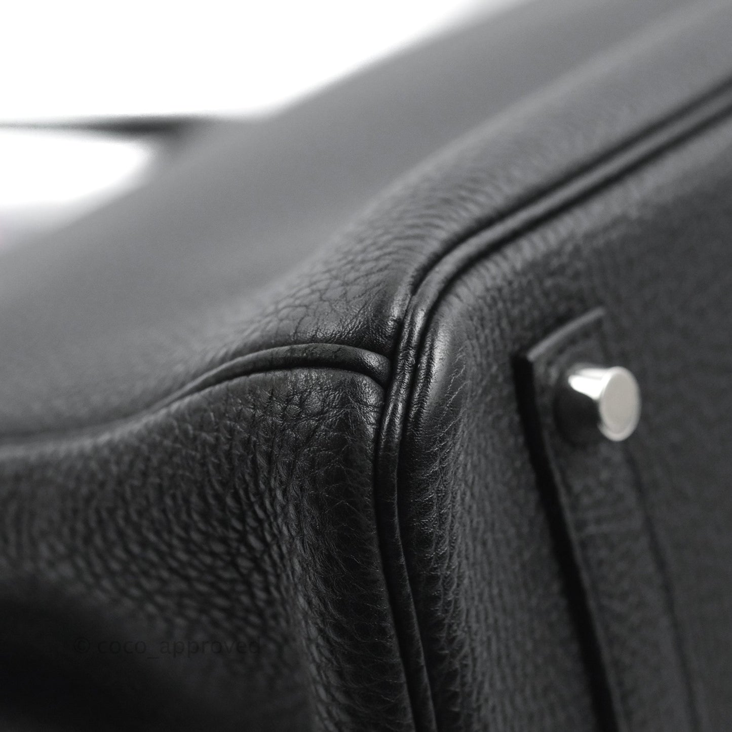 Hermès Retourne Birkin 35 Black Togo Palladium Hardware