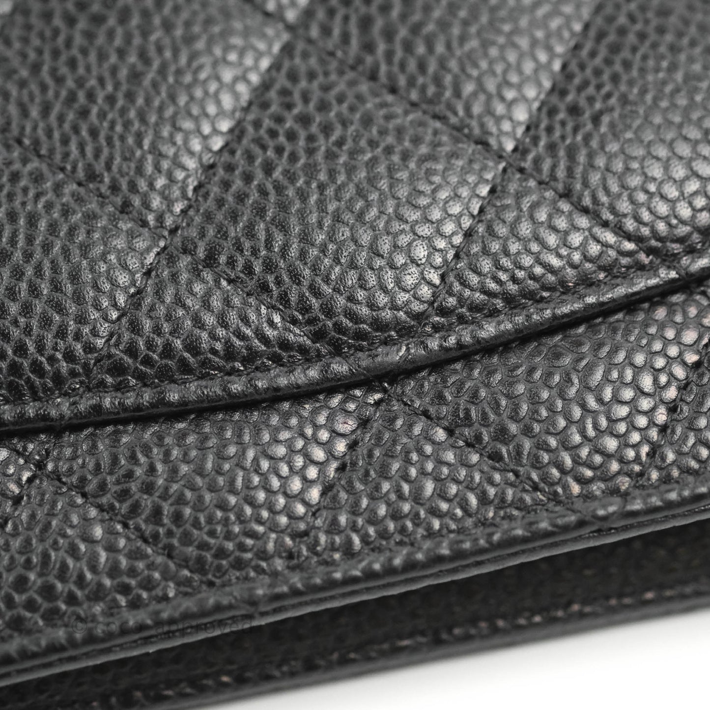 Chanel Quilted Classic WOC Black Caviar Gold Hardware