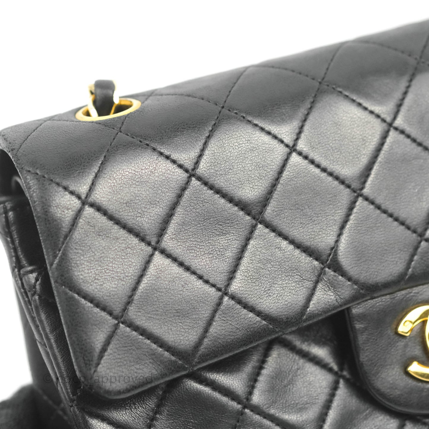 Chanel Classic Vintage Small Flap Black Lambskin 24K Gold Hardware