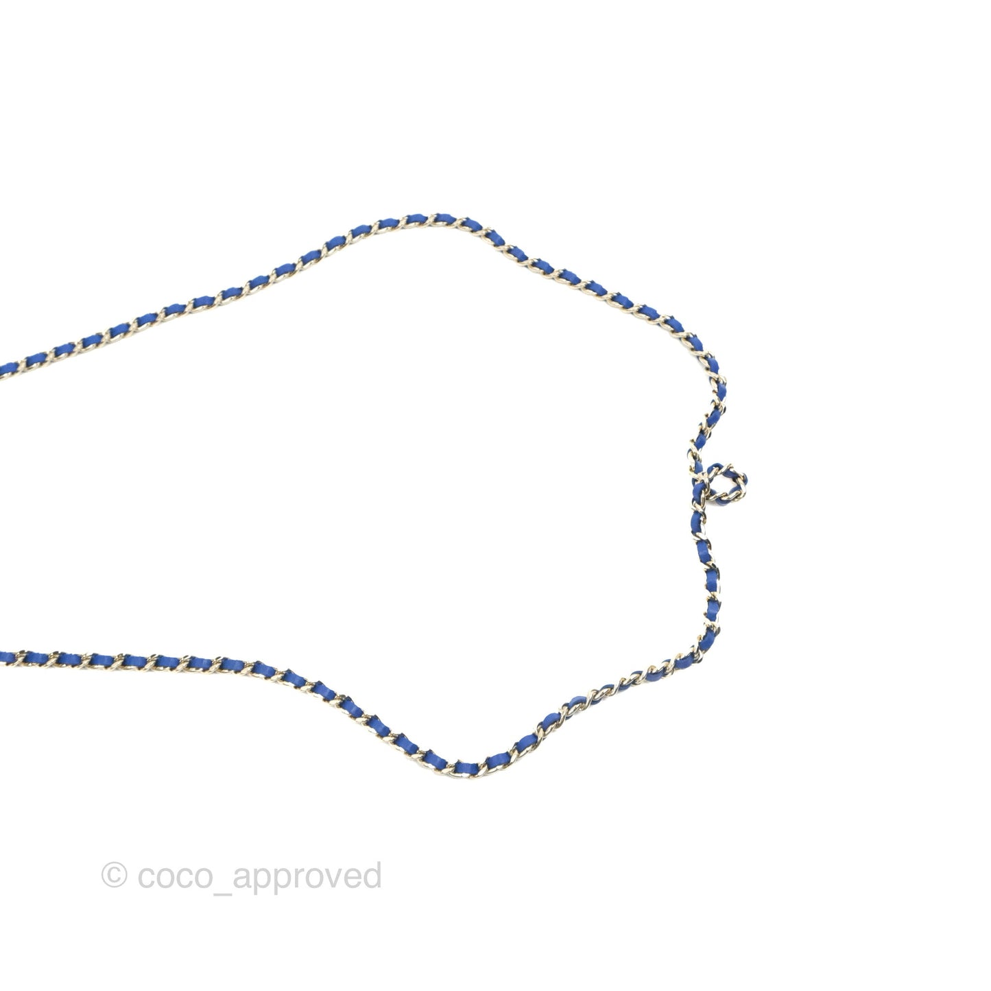 Chanel Mini Top Handle Vanity With Chain Blue Lambskin Gold Hardware
