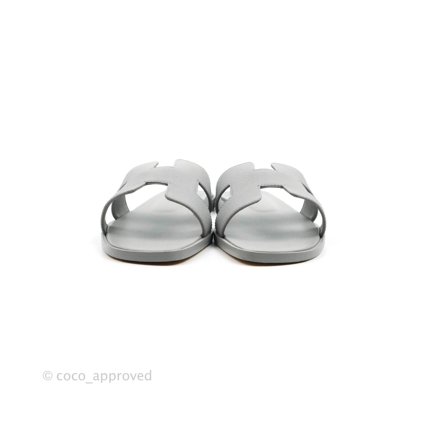 Hermès Oran Sandals Bleu Glacier Size 38