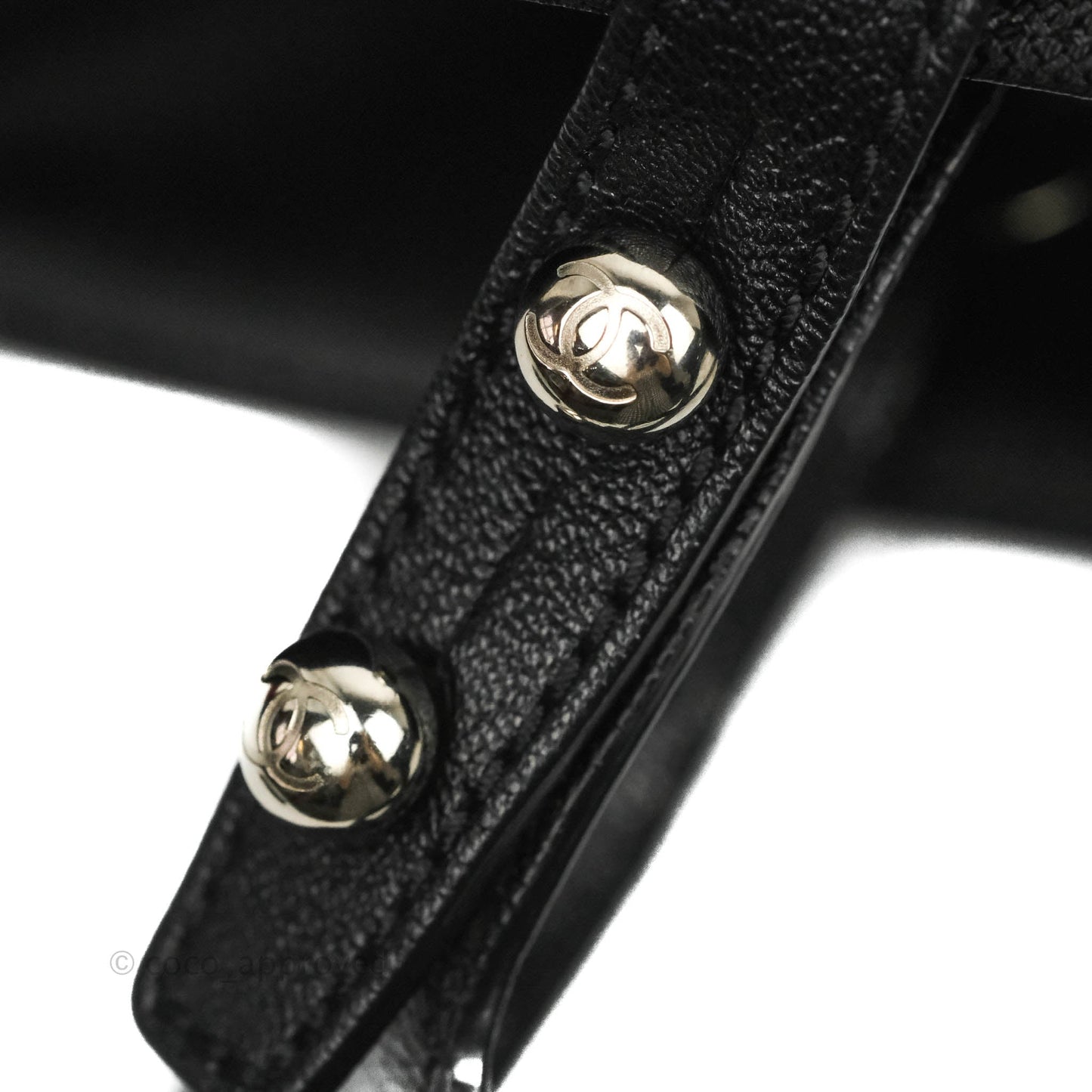 Chanel Quilted Large Paris Biarritz Tote Black Coated Canvas